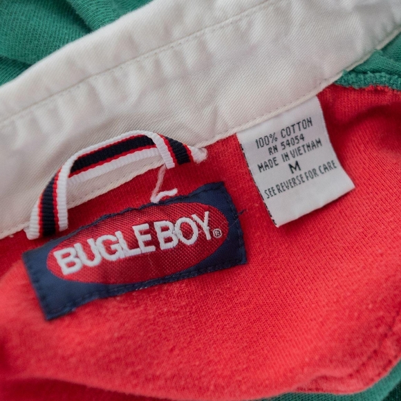 Bugle Boy Green and Navy Jersey with Yellow Stripes - Picture 7 of 8